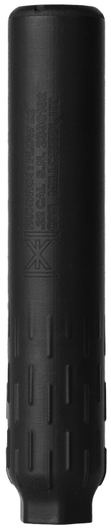 HUXWRX Flow 22 Ti 22 LR, Cerakote Finish, Black, Grade 5 Titanium, 1/2X28 Direct Thread
