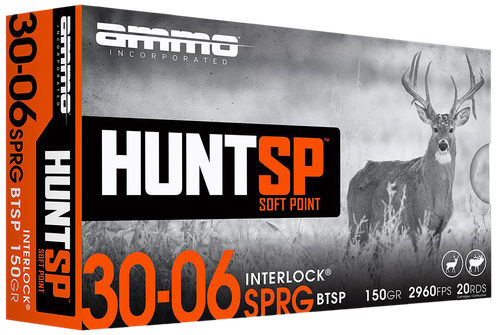Ammo Inc Hunt 30-06 Springfield 150gr, Soft Point, 20rd Box