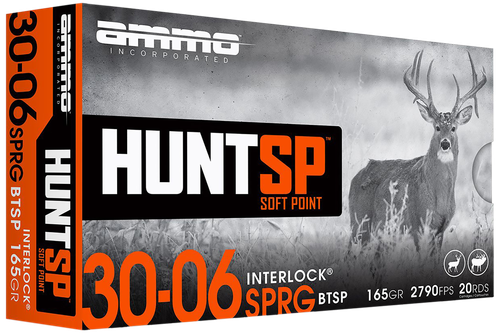 Ammo Inc Hunt 30-06 Springfield 165gr, Soft Point, 20rd Box