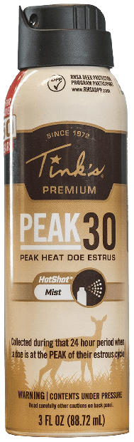 Dead Down Wind Peak30 Hot Shot Deer Doe In Estrus Scent 3 oz Mist