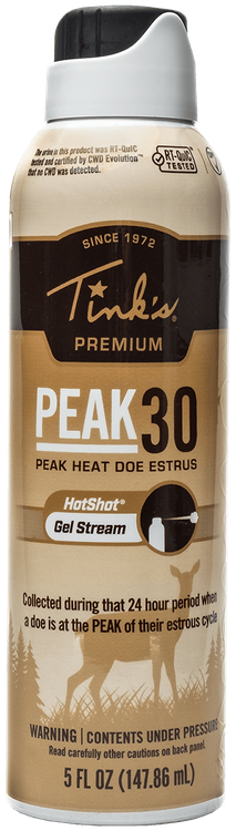 Dead Down Wind Peak30 Hot Shot Deer Doe In Estrus Scent Gel 5 oz Gel Stream