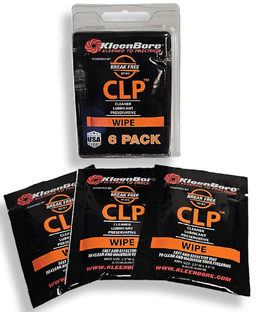 Kleen-Bore CLP Wipe, Powered By Break Free, Cleaning Wipes, 6 Pack