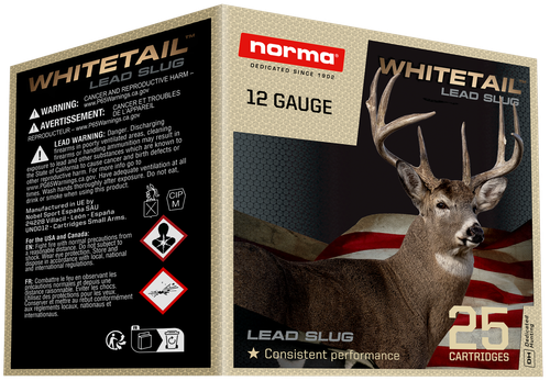 Norma Ammunition Whitetail 12 Ga, 2.75" 1oz Slug Shot 25 Per Box