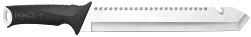 Walker's Carnivore 12" Silver Ti Bonded 440 SS Blade, Camo ABS Handle, 18" Long Includes Sheath