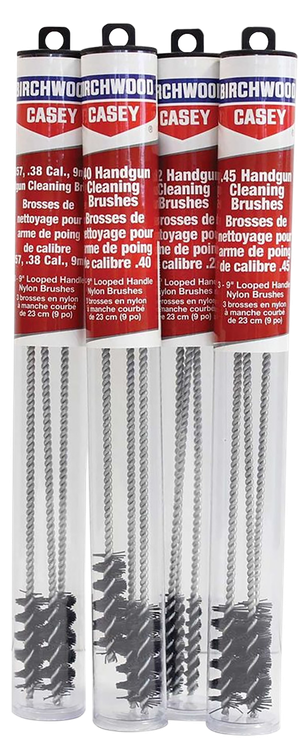 Birchwood Casey Cleaning Brushes Handgun Looped 9mm/357/38/380 9" Nylon 3 Pack