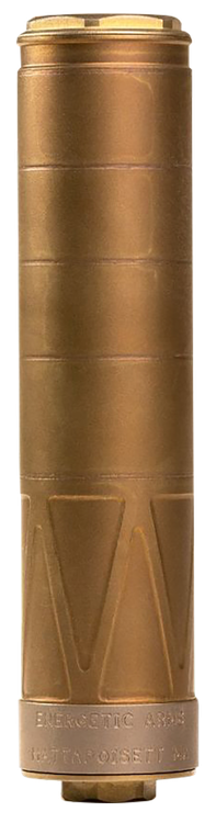Energetic Armament SONUS, 9mm Suppressor, Welded SS Core, 1/2X28 RH Thread, Compatible with HUB Mounting Hardware, MetOX Burnt Bronze