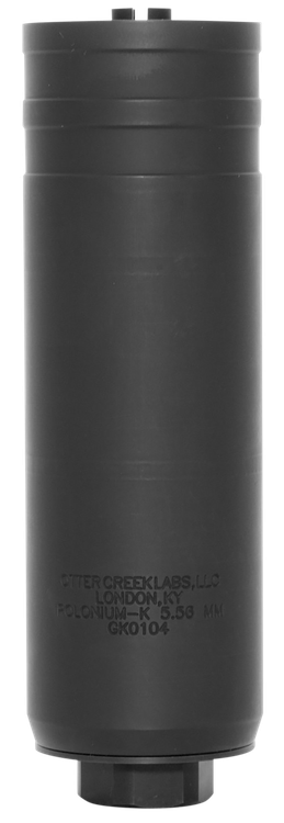 Otter Creek Labs Polonium, K,Suppressor, 5.56mm, Threaded 1.375x24, Stainless Steel Construction, Cerakote Finish, Black