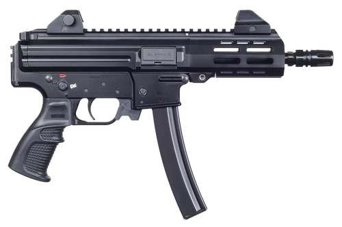Global Defense SA-9 9mm 30rd 6.50" Black Threaded Barrel, Black Aluminum Picatinny Rail Receiver, Black Polymer Grip
