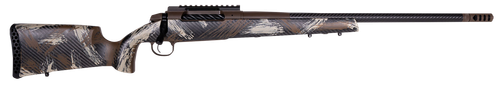 Weatherby 307 Alpine CT 28 Nosler, 24" Threaded Barrel, WYO Brown & Backpack Brushed Accents, Brown Rec, 3rd