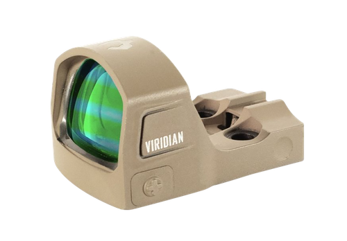 Viridian Weapon Technologies RFX15, Red Dot, 3 MOA Micro Green Dot, 1X17 Objective, Flat Dark Earth, Shield Mounting Pattern, Instant-On