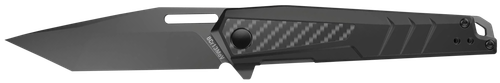Real Avid RAV-6, Folding Knife, Plain Edge, Matte Finish, Black, Aluminum Handle, 3.4" Blade Length, 7.6" Overall Length, Liner Lock, Stainless Steel