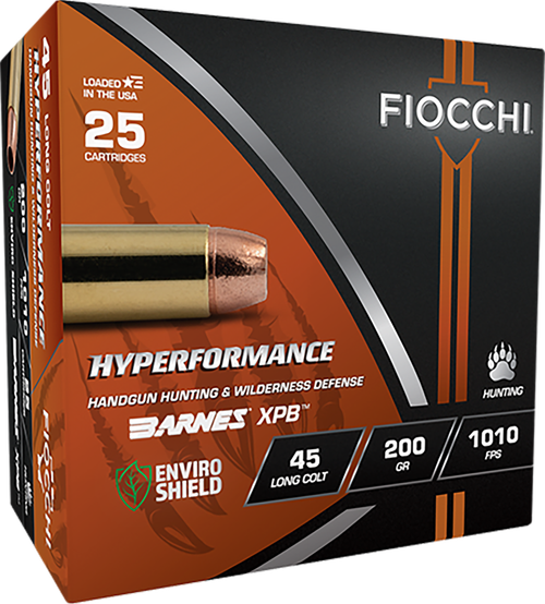 Fiocchi Hyperformance 45 Colt, 200gr, XPB, 25rd Box