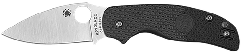 Spyderco Sage 5 Lightweight Alzheimer's 3" Folding Plain Satin CPM S30V SS Blade, Black Textured FRN Handle