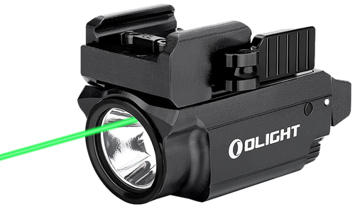 Olight Baldr RL Mini, Rechargeable Weapon Mounted Light with Laser, Slide Rail Mount, Fits Picatinny, Green Laser, 600 Lumens, Black