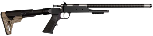 Keystone Precision 6061 22 LR Single Shot 16.12" Carbon Fiber Threaded Barrel, Black Anodized Picatinny Rail Aluminum Receiver, Black/Flat Dark Earth Adj Buffer Tube Style Butt Stock