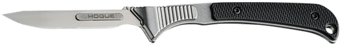 Hogue Expel, Fixed Blade Knife, 440C Stainless, Plain Edge, 2.5" Blade, Replaceable Blades, Silver, Black G10 Grips