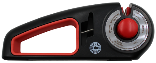 Remington by Camp Co Knife Sharpener Adjustable Black/Red Plastic, Carbide/Ceramic Sharpener