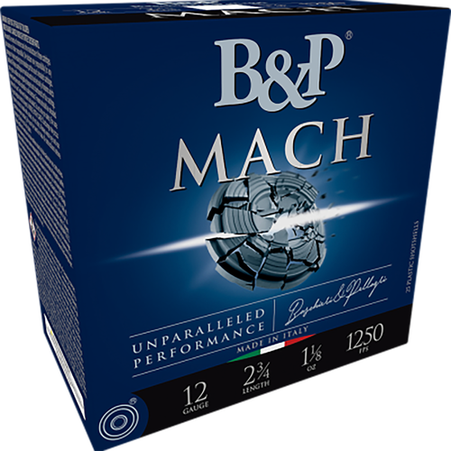 B&P Ammunition Mach 12 Ga 2.75" 1 1/8 oz 8 Shot, 25rd Box