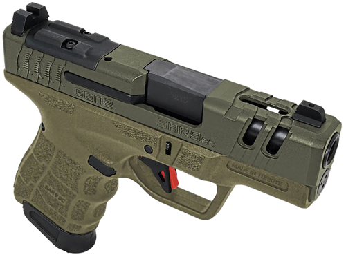SAR USA SAR9 SC Gen2 Sub-Compact Frame 9mm 15rd,3.30" Black Steel Barrel, Olive Drab Green Cerakote Steel Optic Ready/Ported/Serrated Slide, Olive Drab Green Polymer Frame, Olive Drab Green Polymer Grip