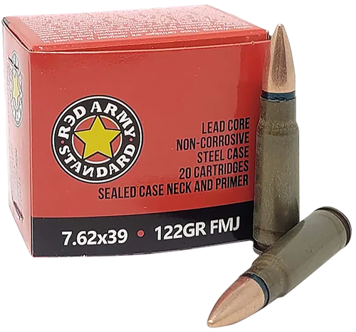 Red Army Standard7.62x39mm 122gr Full Metal Jacket 20rd Box