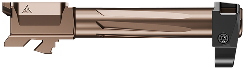 Radian Weapons RAMJET Barrel, AFTERBURNER Compensator, 9mm, DLC Finish, Bronze and Black, INTRA-LOK Mounting System, Fits Glock 19 Gen3