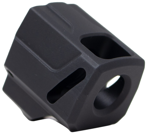 Faxon Firearms EXOS-525 Compensator Black Nitride 6061 Aluminum 1/2"x28 Threads 1.125" OAL CompatibleSig P365/P365 XL