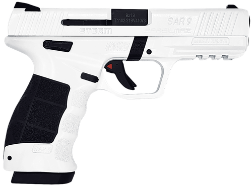 SAR USA SAR9 Storm 9mm, 4.4" Barrel, Stormtrooper White, Black Grip, 17rd