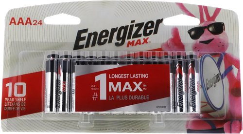 Energizer AAA Max Black/Silver 1.5V Alkaline Qty (24) Single Pack
