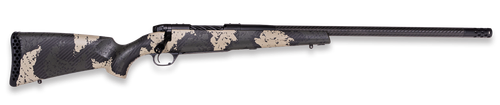 Weatherby Mark V Backcountry Guide 7mm PRC, 22" Threaded Barrel, Green/Tan Sponge Camo, Peak 44 Blacktooth Stock, 3rd