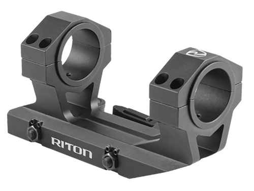 Riton Optics Scope Mount/Ring Combo Cantilever Scope Mount Quick Detach, Black Anodized Aluminum, 34mm Tube Picatinny/Weaver Mount