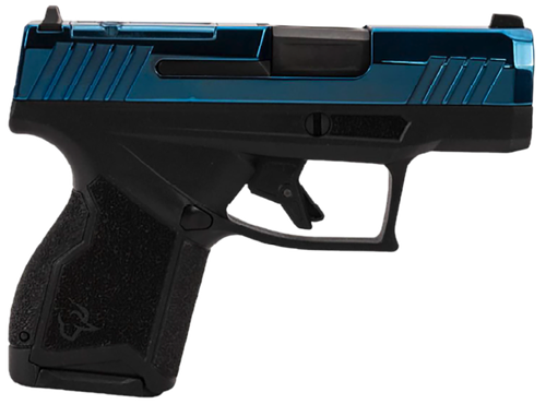 Taurus GX4 9mm 10rd,3.06" Satin Black DLC Stainless Steel Barrel, Blue PVD Serrated Alloy Steel Slide, Matte Black Stainless Steel Frame, Textured Grip