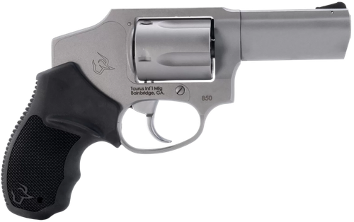 Taurus 850 Small 38 Special 5 Shot 3" Matte Stainless Steel Barrel & Cylinder, Matte Stainless Steel Frame, Black Rubber Grip, Transfer Bar Safety, Concealed Hammer
