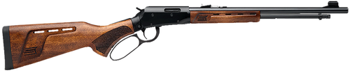 Savage Revel Deluxe Lever Action, 22 WMR, 18" Barrel, Satin Finish, Black, Oversize Loop, Rubber Butt Pad, Walnut Stock, 9rd