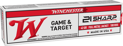 Winchester Game & Target, 21 SHARP, 42gr, Full Metal Jacket, 100rd Box