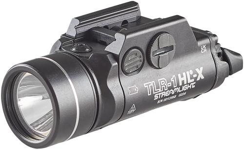 Streamlight TLR-1 HL-X,Light, 1,000 Lumens with CR123A Batteries, 1.5 Hour Run Time, Matte Finish, Black