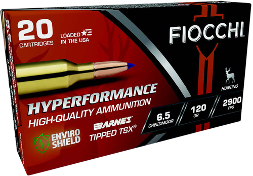 Fiocchi Hyperformance 6.5Creedmoor 120gr Barnes Tipped TSX, 20rd Box