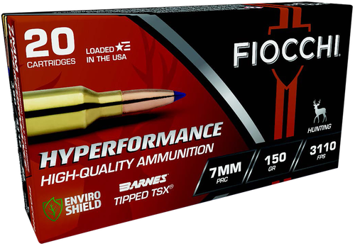 Fiocchi Hyperformance 7mmPRC 150gr Barnes Tipped TSX, 20rd Box