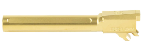 True Precision Barrel, 9mm, Fits P365 Fuse, TiN Gold, Threaded Barrel, 1/2x28 Thread Pitch