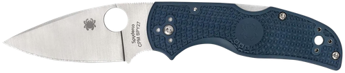 Spyderco Native 5 Lightweight 2.95" Folding Spear Point Plain CPM SPY27 SS Blade Cobalt Blue FRN Handle Includes Pocket Clip