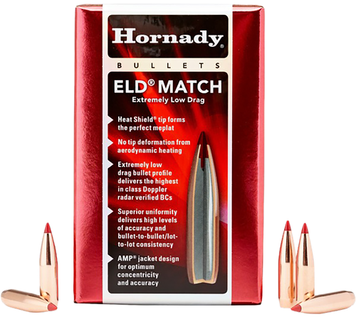 Hornady 6mm .243 109gr Extremely Low Drag-Match 500 Per Box, BULLETS NOT AMMO