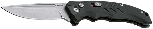 Boker Intention II Folding Drop Point Plain D2 Steel Blade Black G10 Handle