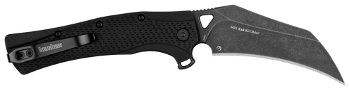 Kershaw Dawnstar, Folding Knife, 3.5" Plain Edge Hawkbill Blade, 7.9" Overall Length, Liner Lock, 8Cr13MoV Blade, Glass Filled Nylon Handle, BlackWash Finish, Black