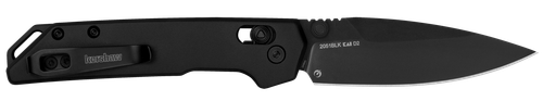 Kershaw Mini Iridium, Folding Knife, 3" Plain Edge Spear Point Blade, 6.9" Overall Length, DuraLock, D2 Blade, Aluminum Handle, Black Oxide Finish, Black