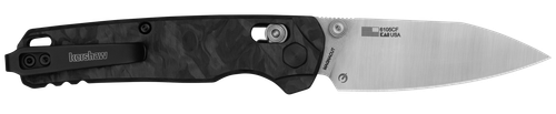 Kershaw Bel Air, Folding Knife, 3.1" Plain Edge Reverse Tanto Blade, 7.3" Overall Length, DuraLock, CPM MagnaCut Blade, Marbled Carbon Fiber Handle, Satin Finish, Silver Blade
