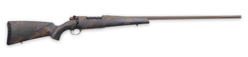 Weatherby Mark V Backcountry 2.0 7mm BC Patriot Brown Cerakote Fluted Barrel/Peak 44 Blacktooth Brown Sponge Pattern Black Carbon Fiber Stock