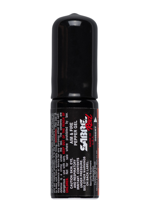 Sabre Aim and Fire, Pepper Spray, Aim and Fire Gel Refill, Black