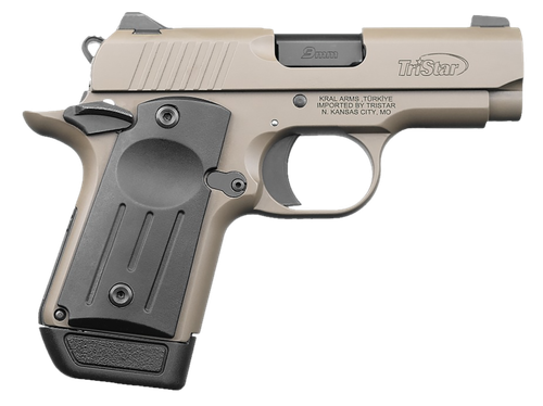 TriStar Protege X Sub-Compact Frame 9mm 7rd 3.20" Black Steel Barrel, Flat Dark Earth Cerakote Serrated Steel Slide, Flat Dark Earth Cerakote Frame, Black Polymer Grip