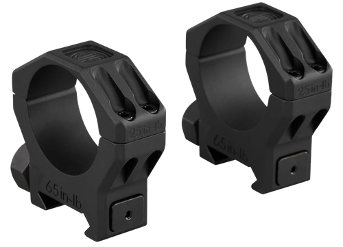 Sig Sauer Alpha6, Scope Ring Set, 30mm Low, .85" Height, Anodized Finish, Black, Fits Picatinny