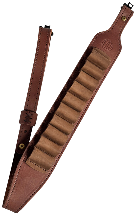 1791 Gunleather Hunt Ammo Sling Oiled Brown Leather 32" to 37" OAL