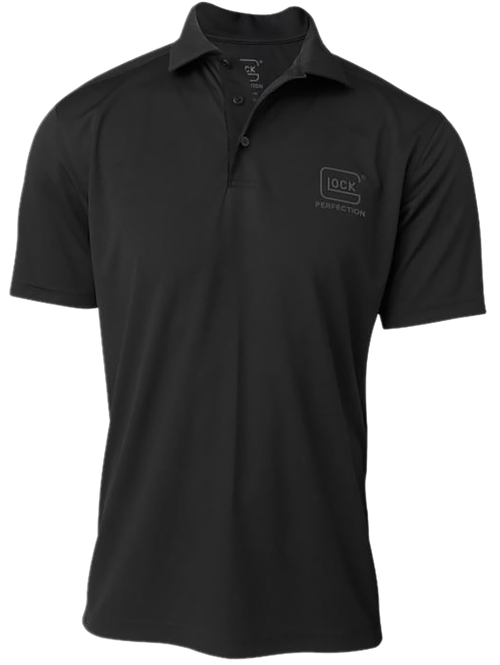 Glock Glock Perfection Polo Black Polyester Mesh Short Sleeve Small